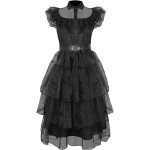 Karnevalový kostým – Wednesday Addams s doplnkami (120)